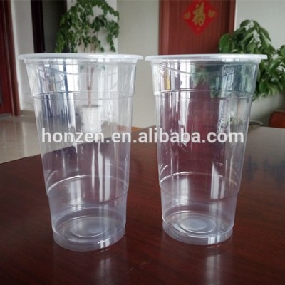 24 oz PP clear tall plastic cups / plastic long drinking cup